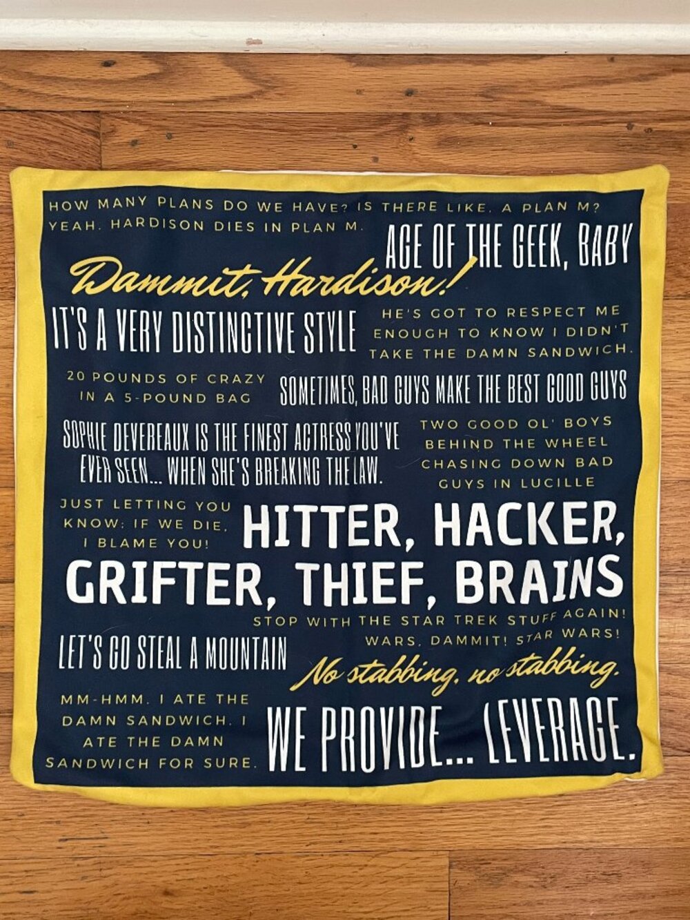 Leverage TV Show Quotes Microsuede 16×16 Custom Accent Pillow Cover Decor